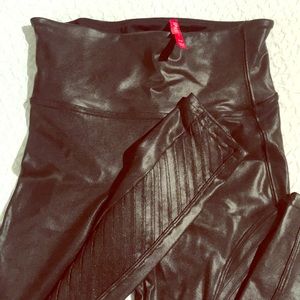 “Leather” SPANX Moto leggings